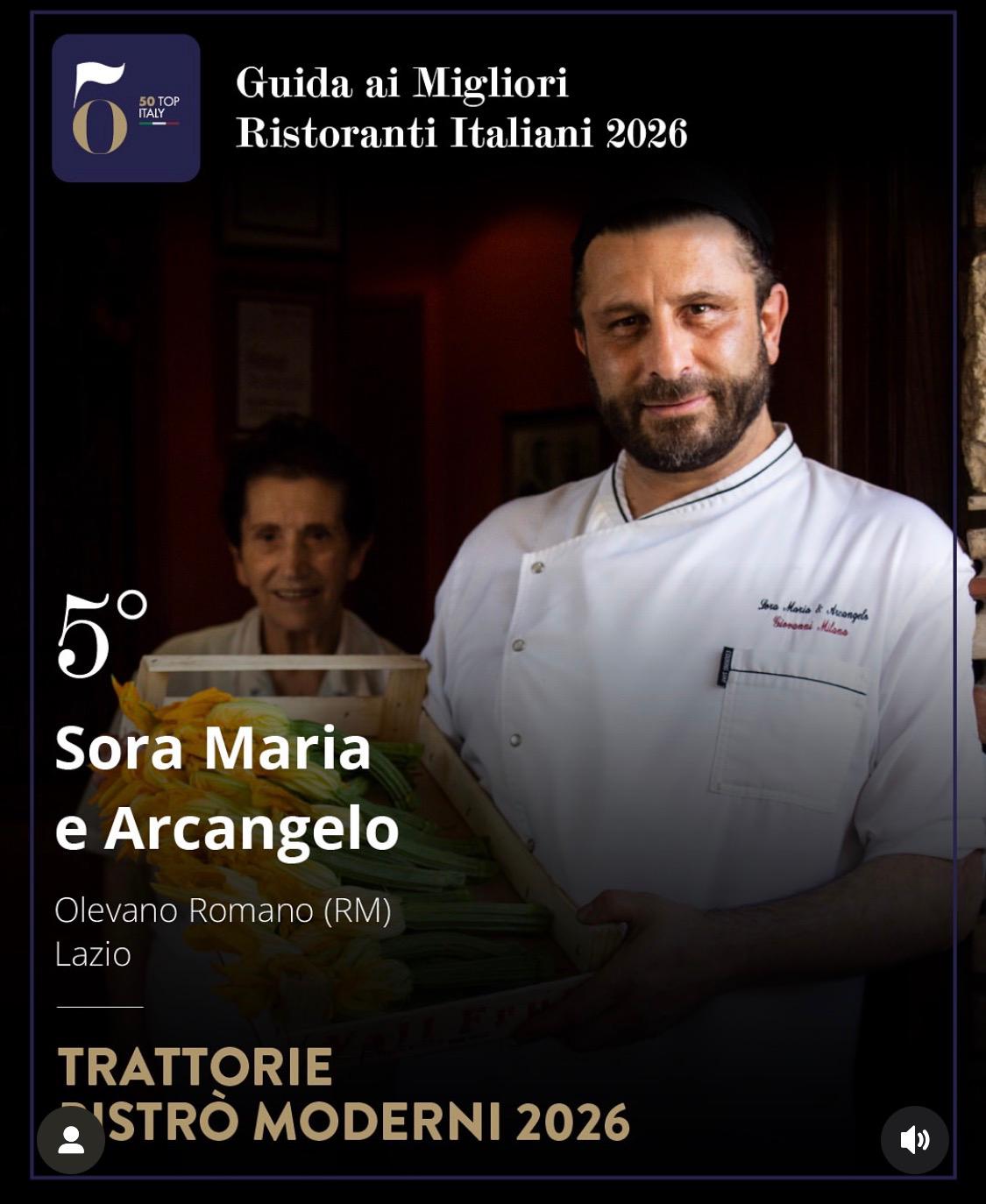 50 Top Italy 2026 – Sora Maria e Arcangelo